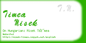 timea misek business card